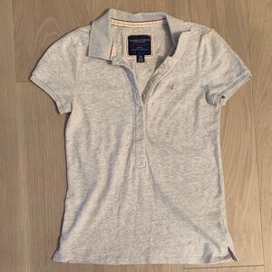Abercrombie & Fitch Heather Gray Polo Shirt